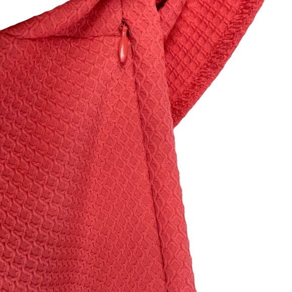 Cupcakes & Cashmere Women's Size S One Shoulder Ruffle Sheath Mini Dress Coral - Picture 8 of 10